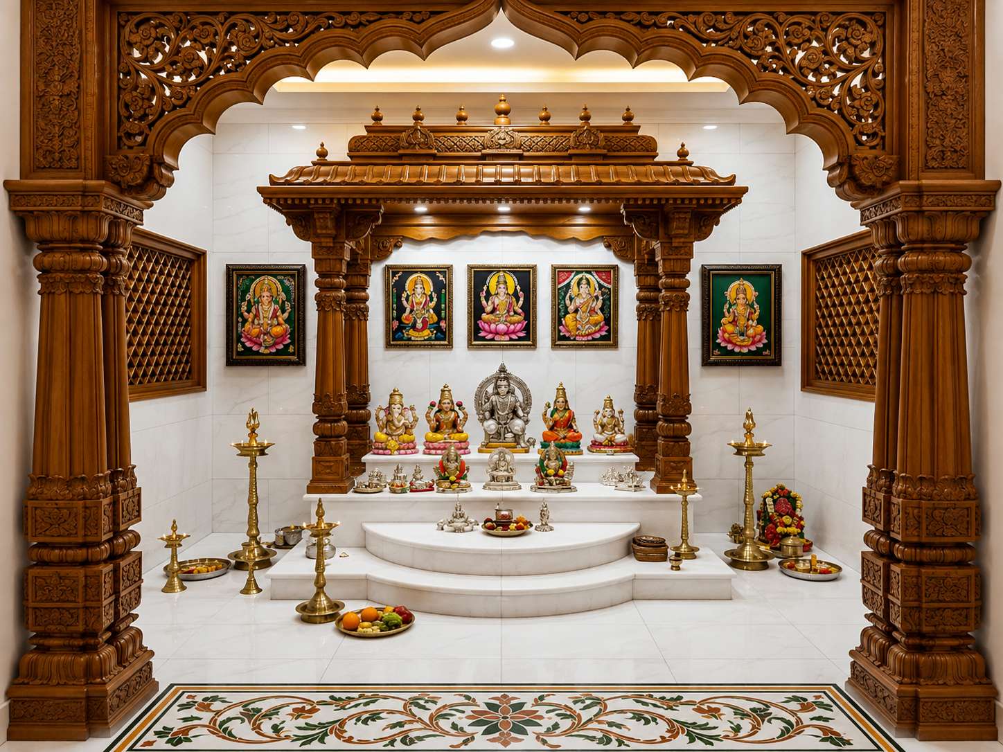 Pooja Rooms interior design detail 5 by Spacr