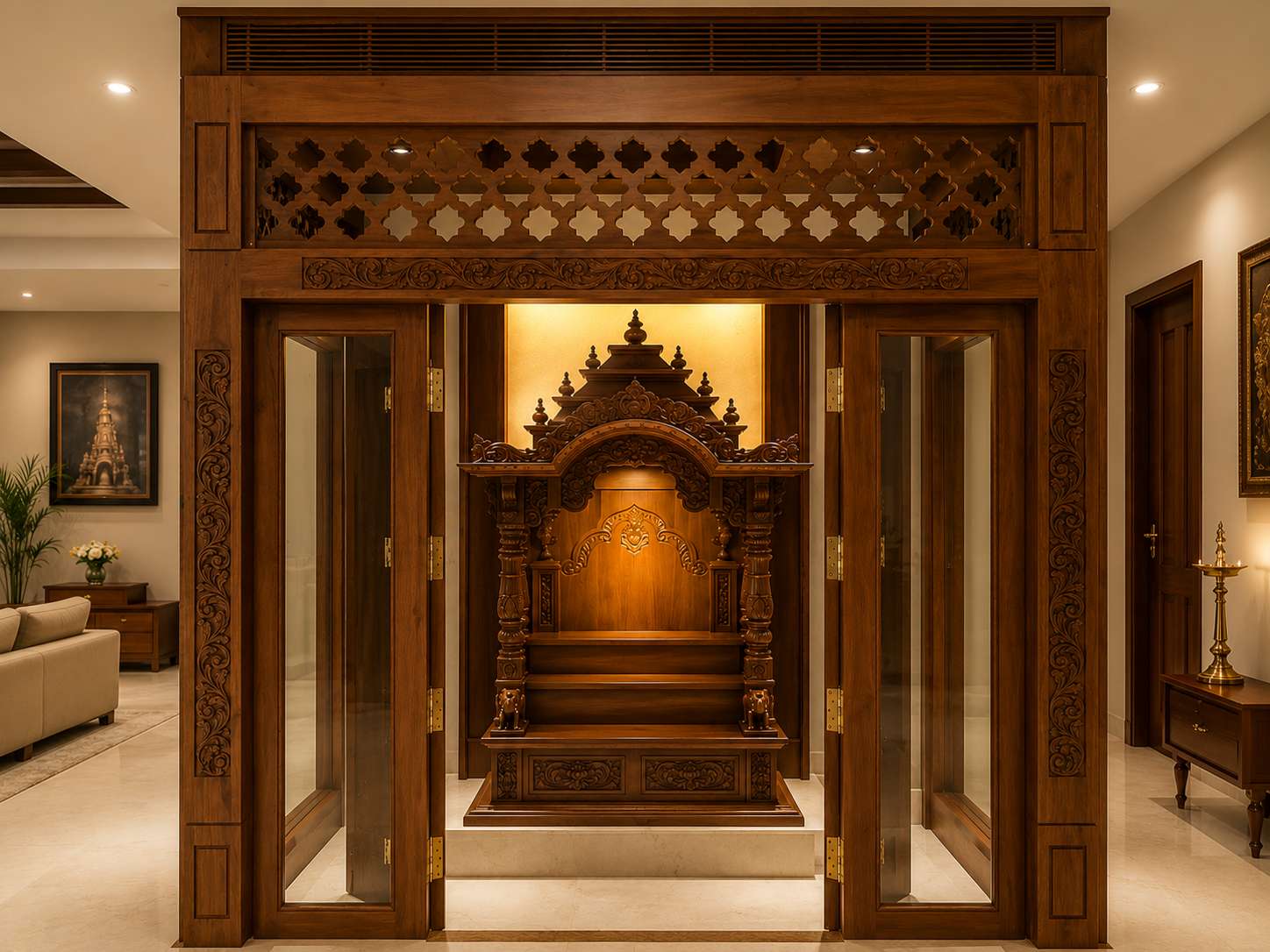 Pooja Rooms interior design detail 7 by Spacr