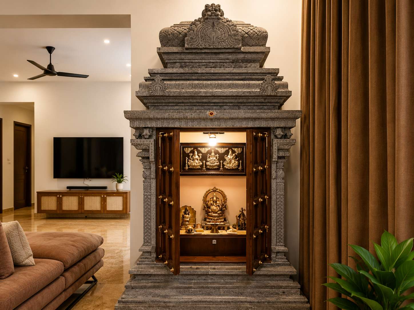 Pooja Rooms interior design detail 3 by Spacr